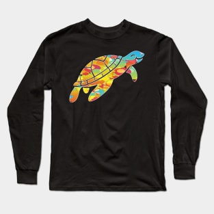 Cool turtle sea mandala t-shirt Long Sleeve T-Shirt